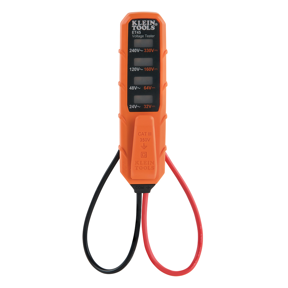 ET45 Electronic AC/DC Voltage Tester, 70 to 100% Accuracy, 240 V AC, 330 V DC Max Measurable, 350 V Max Working