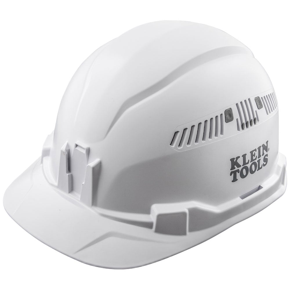 60105 Type 1 Cap Style Vented Hard Hat, 6-1/2 Fits Mini Hat, 8 Fits Max Hat, ABS/Polycarbonate, 4-Point Reverse Donning Suspension, ANSI Electrical Class Rating: Class C, ANSI Impact Rating: ANSI Z89.1-2014, Ratchet with Pivot Adjustment