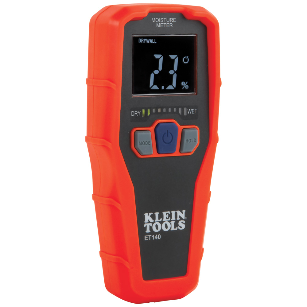 ET140 Pinless Moisture Meter With Electromagnetic Field (EMF) Technology, 0 to 35% Hardwood/0 to 55% Softwood/0 to 100% Relative Upto 3/4 in Deep Moisture Content, Bright Reverse Contrast/9 LED Bar Graph Display
