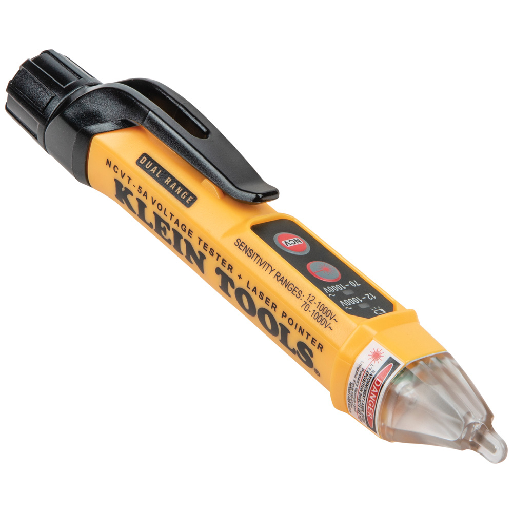 NCVT-5A Dual Range Non-Contact Voltage Tester With Laser Pointer, 70 to 1000 V AC/12 to 1000 V AC Max Measurable