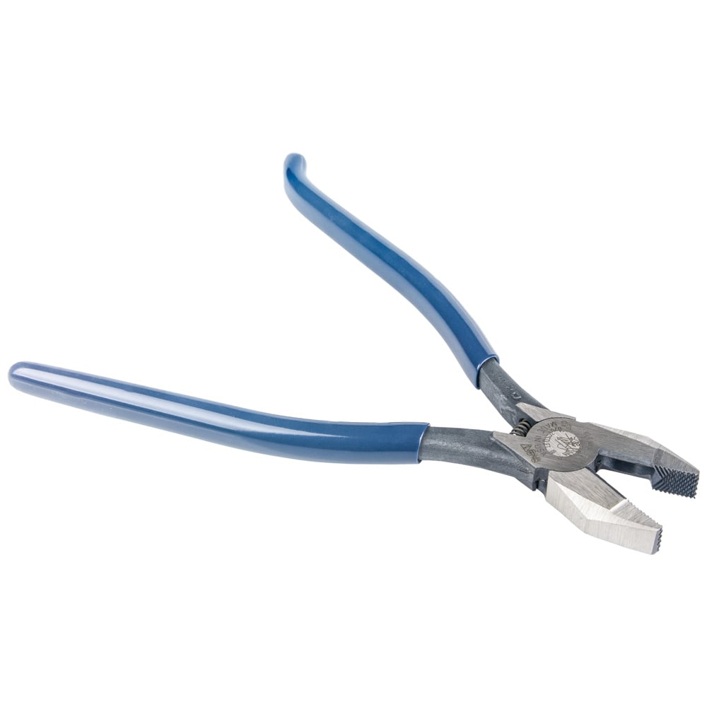 D201-7CSTLFT Left Handed Spring Loaded Square Nose Ironworkers Rebar Plier, 1.281 in L x 1.156 in W x 0.5 in THK Jaw Steel Jaw, 9.19 in OAL