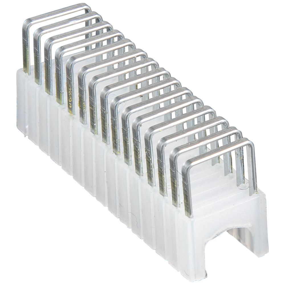 450-002 Insulated Staple, 5/16 in W Crown, 11/16 in L Leg, 5/16 in Cable, Plastic/Steel