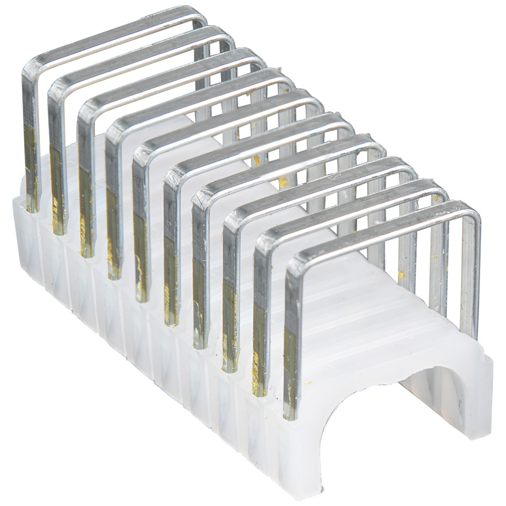 450-003 Insulated Staple, 19/32 in W Crown, 7/8 in L Leg, 19/32 in Cable, Plastic/Steel