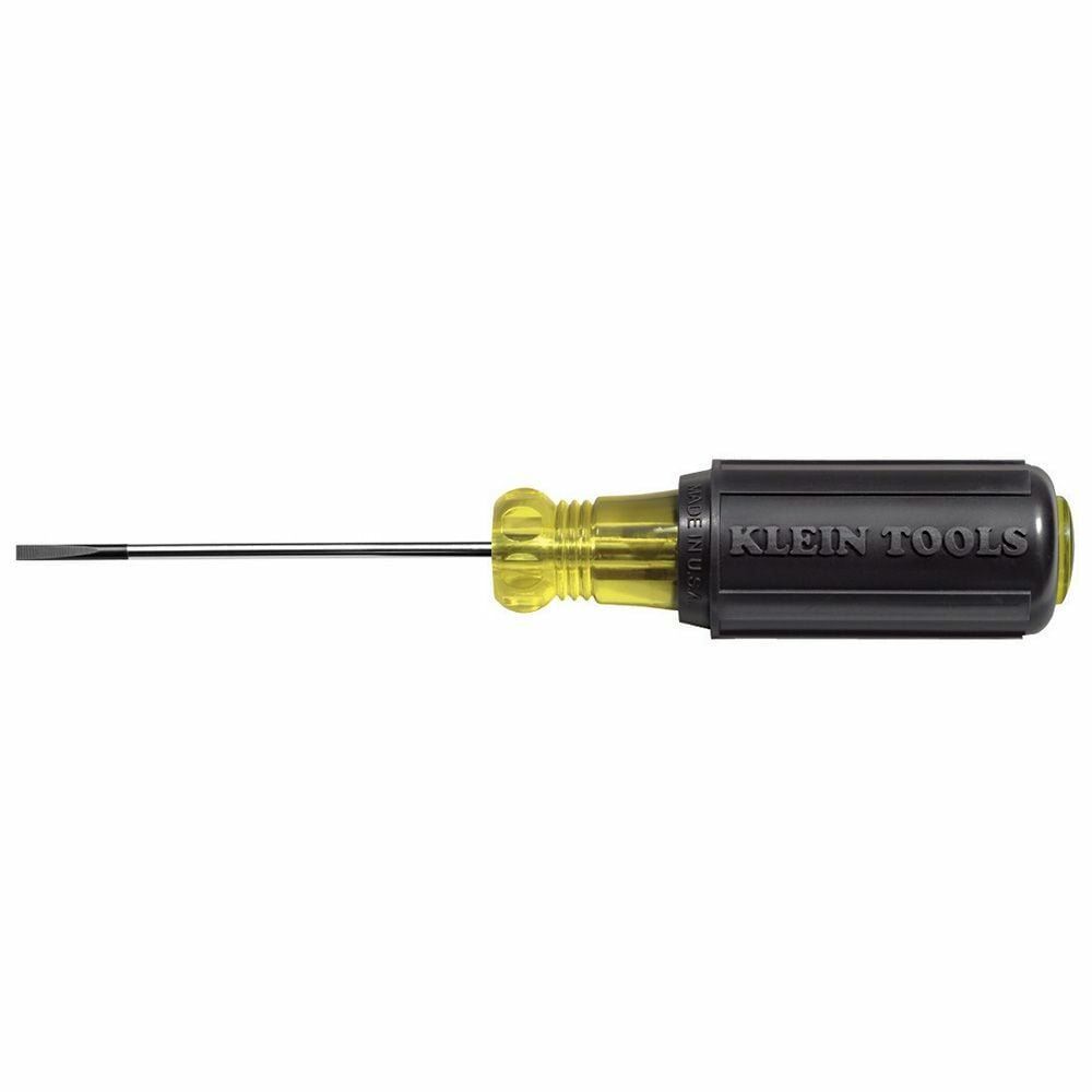 612-4 Terminal Block Screwdriver, 1/8 in Cabinet Point, Steel Shank, 7-3/4 in OAL, Acetate Handle, Polished Chrome, ASME Specified