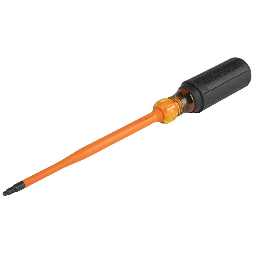 6946INS Slim-Tip Screwdriver, #2 Square Point, 10.31 in OAL, Rubber Handle, ASTM F-1505-16, IEC 60900:2018