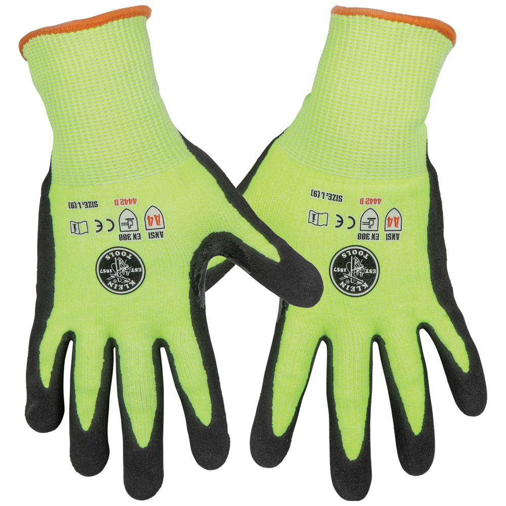 60186 Touchscreen Work Gloves, L, HPPE/Nitrile/Polyester/Spandex, Knit Wrist Cuff, Resists: Cut, ANSI Cut-Resistance Level: 4, Pair Hand