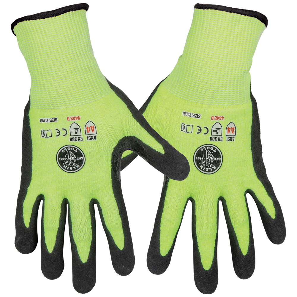 60198 Touchscreen Work Gloves, XL, HPPE/Nitrile/Polyester/Spandex, Knit Wrist Cuff, Resists: Cut, ANSI Cut-Resistance Level: 4, Pair Hand