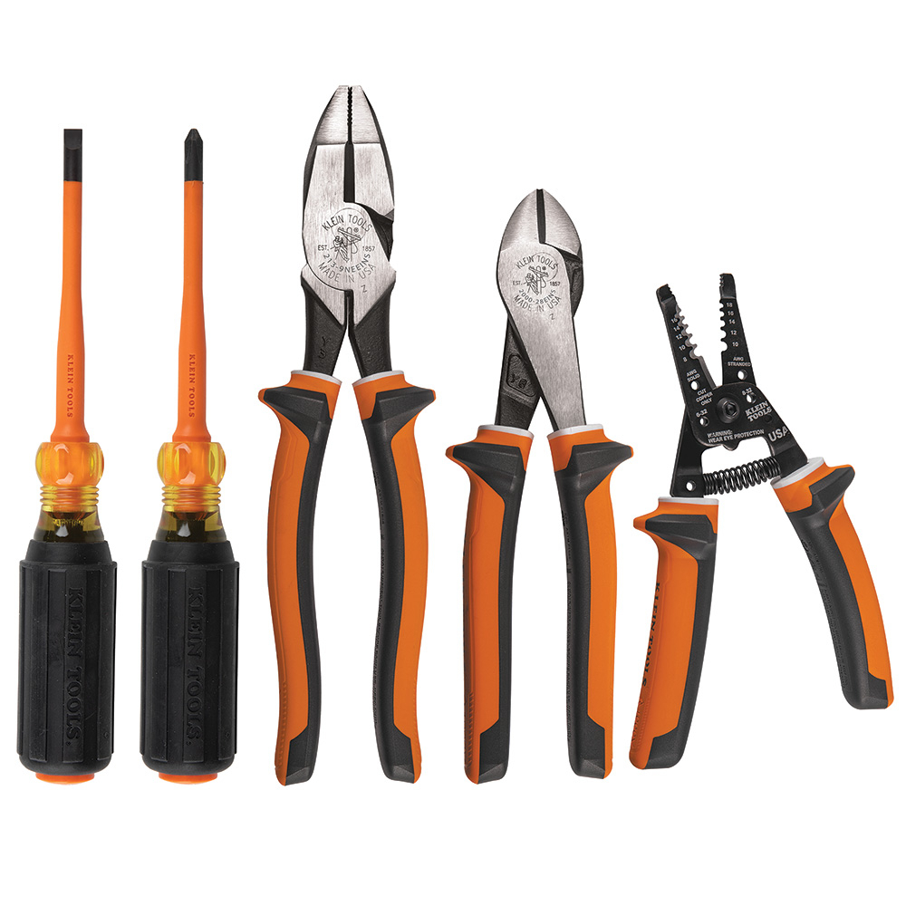 94130 Insulated Tool Kit, 1000 V, 5 Pieces, Steel/Plastic, IEC 60900: 2012/ASTM F1505-10/VDE Certified