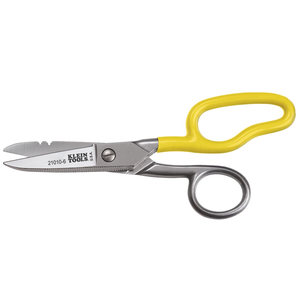 21010-6-SEN Snip, 1-7/8 in L of Cut, Free Fall Snip, Carbon Steel Blade