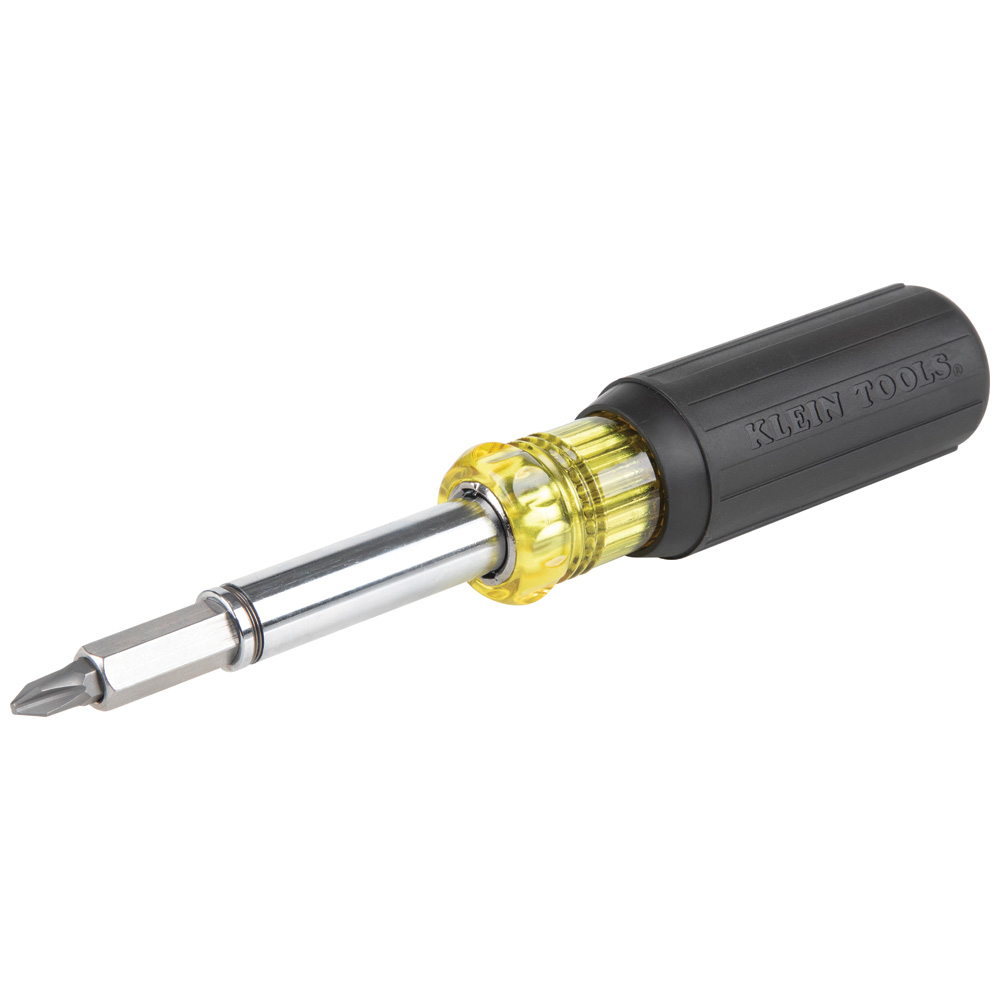32500MAG 11-in-1 Multi-Bit Screwdriver/Nutdriver, 11 Pieces, 3/16 to 1/4 in, #1 to #2, T10 to T15 Range, Cushion Grip Handle, Carbon Steel