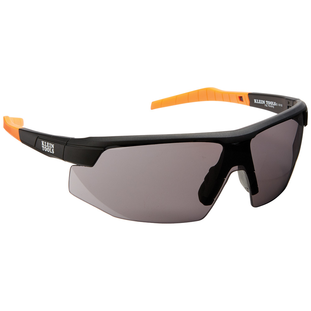 60160 Standard Safety Eyewear, Anti-Fog/Scratch-Resistant, Gray Lens, Half-Frame Frame, Black/Orange, Nylon Frame, Polycarbonate Lens, ANSI Z87.1+ (2015), CSA Z94.3 (2015), MIL-PRF-32432A (Class 1-Ballistics Fragmentation) Clause 3.8.4.1