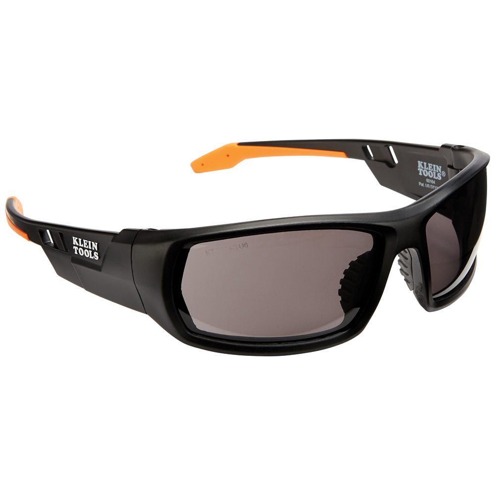 60164 Professional Safety Eyewear, Anti-Fog/Scratch-Resistant, Gray Lens, Full-Frame Frame, Black/Orange, ABS/PC/Nylon Frame, Polycarbonate Lens, ANSI Z87.1+ (2015), CSA Z94.3 (2015), MIL-PRF-32432A (Class 1-Ballistics Fragmentation) Clause 3.8.4.1
