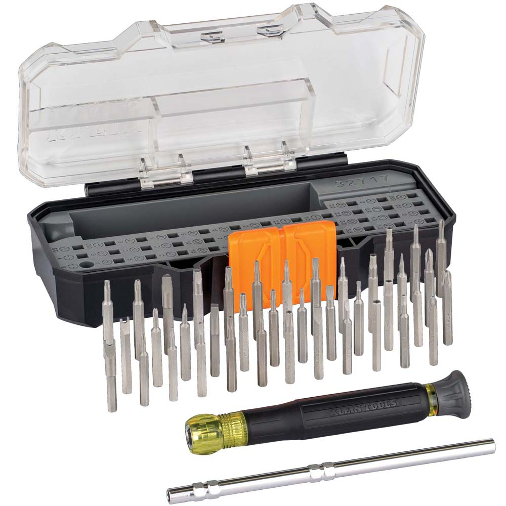 32717 All-in-1 Precision Screwdriver Set With Case, 40 Pieces, Acetate/Steel