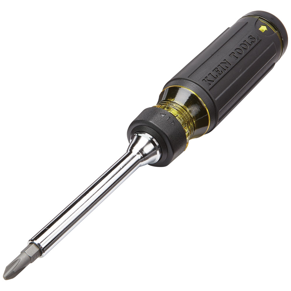 32305 15-in-1 Ratcheting Multi-Bit Screwdriver, 1 Pieces, #0 to #3, 3/16 to 1/4 in, T10 to T25 Range, Cushion Grip Handle, Carbon Steel