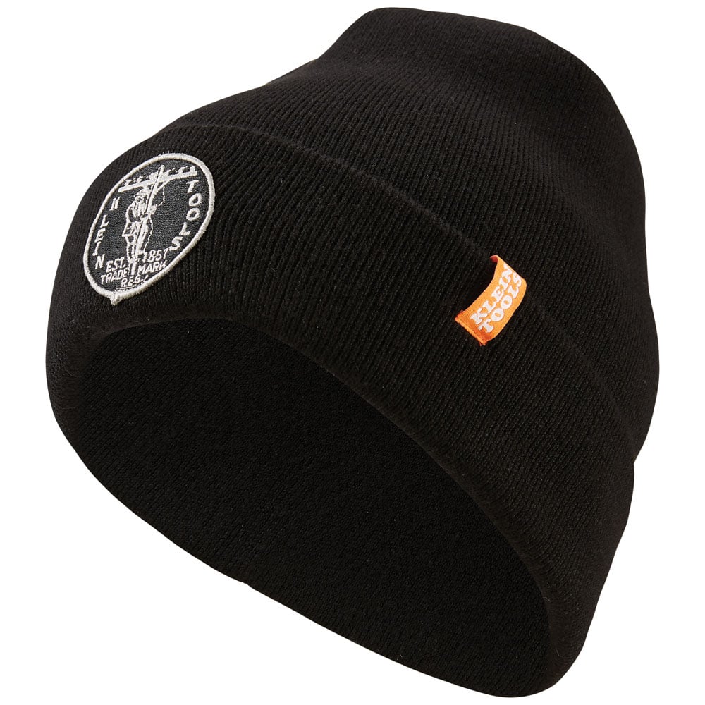60388 Heavy Knit Hat, Universal, Black, Polyester/Spandex