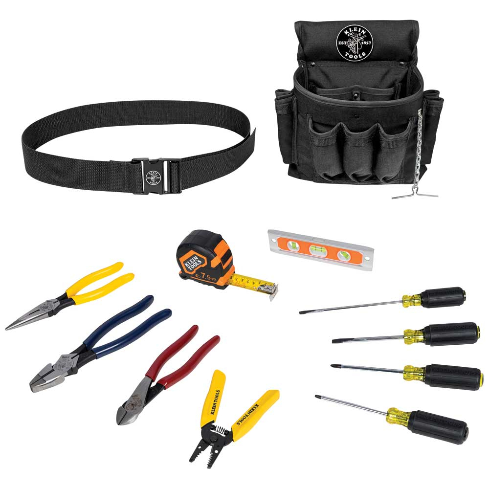 92003 Heavy Duty Electricians Tool Set, Pouch Tool Storage, 12 Pieces