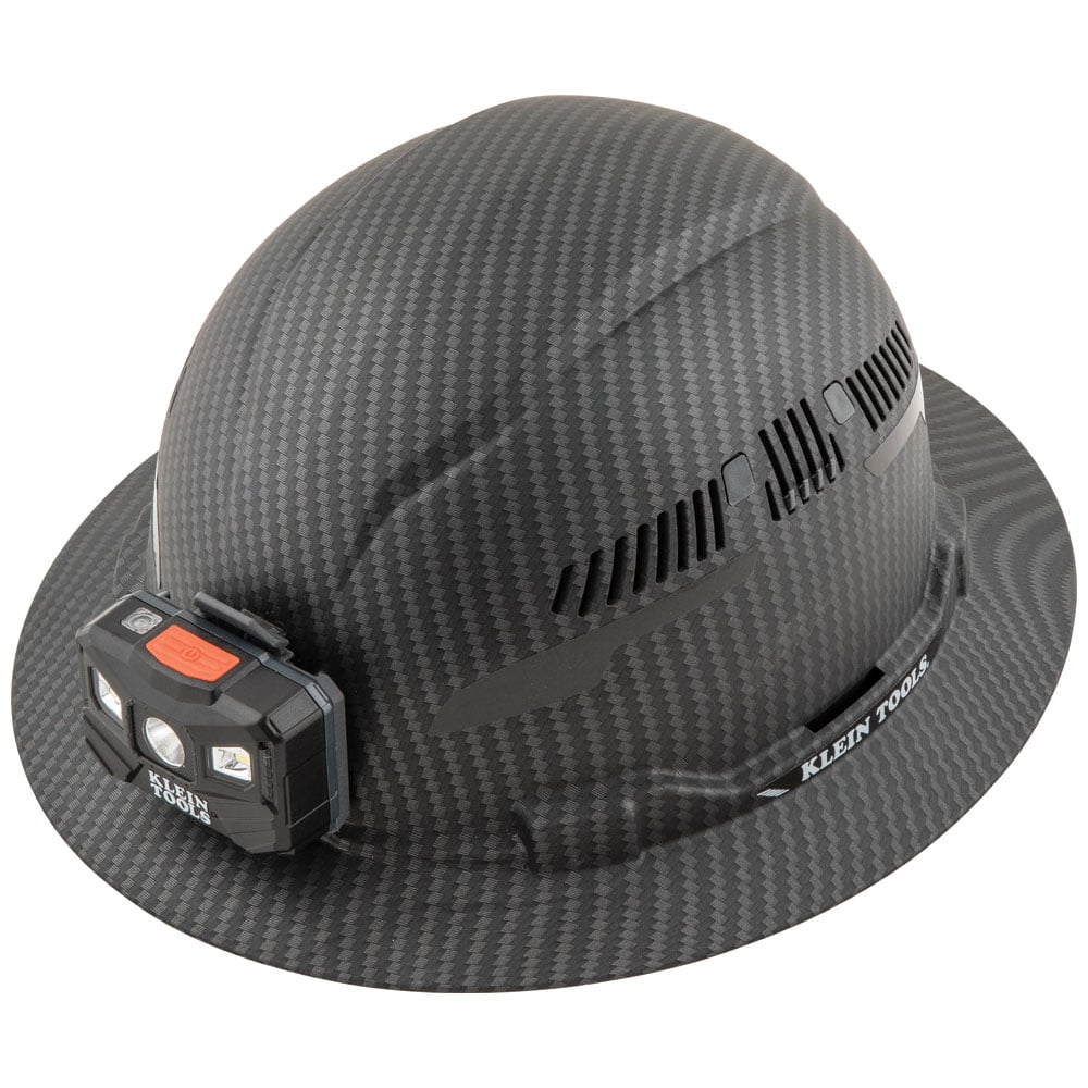 60347 KARBN Full Brim Premium Vented Hard Hat, 6-1/2 in Fits Mini Hat, 8 in Fits Max Hat, ABS/Polycarbonate, 4-Point Suspension, ANSI Electrical Class Rating: Class C, ANSI Impact Rating: ANSI Z89.1-2014, Ratchet with Pivot Adjustment
