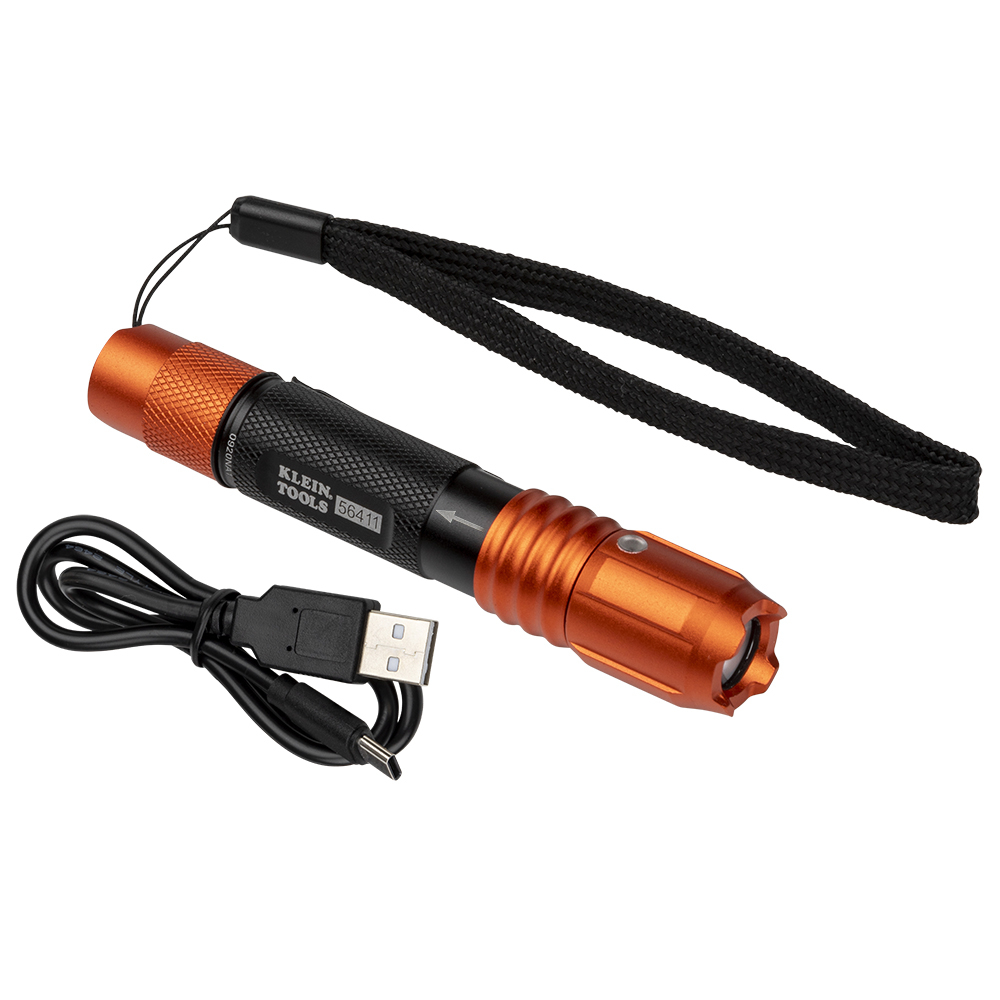 56411 Pocket Flashlight, LED Bulb, Anodized Aluminum Housing, 275 Lumens (High)/100 Lumens (Medium)/15 Lumens (Eco)/12 Lumens (Strobe)