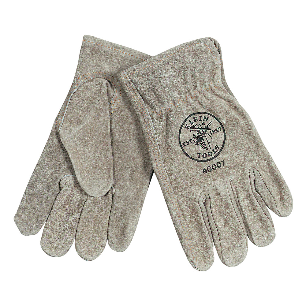 40007 Standard Work Gloves, Driver, XL, Leather, Gray