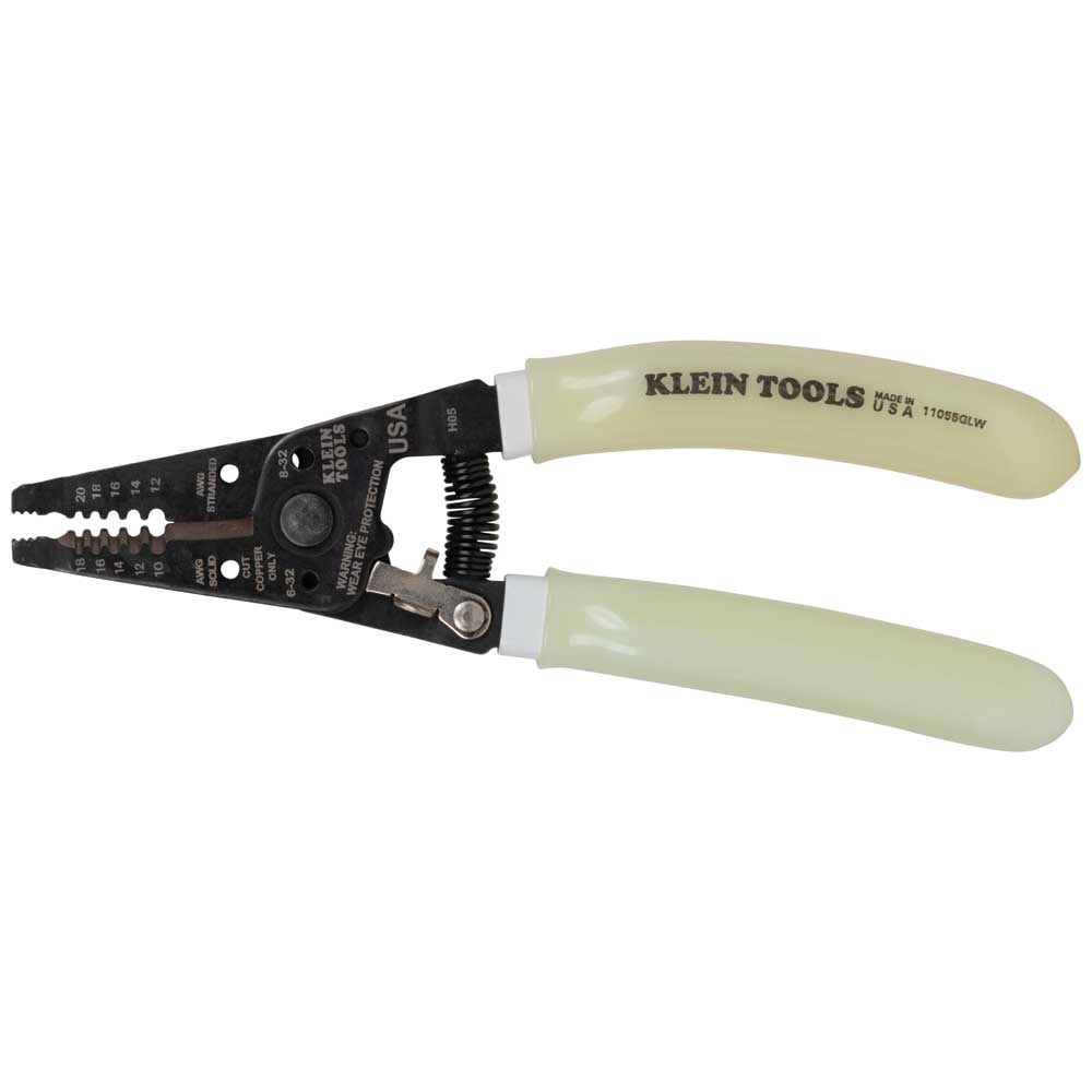 11055GLW High Visibility Wire Cutters, 10-18 AWG Solid/12-20 AWG Stranded Cable Solid/Stranded Cable, 7.4 in OAL