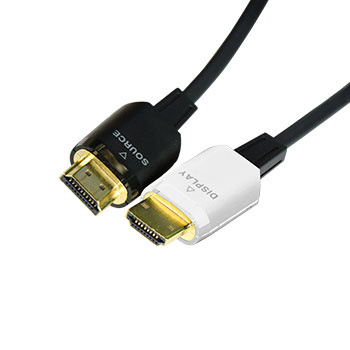AC2F20BK High Speed Active Optical Fiber HDMI Cable, 20 m L, Male x Male Connector, 30 AWG Conductor
