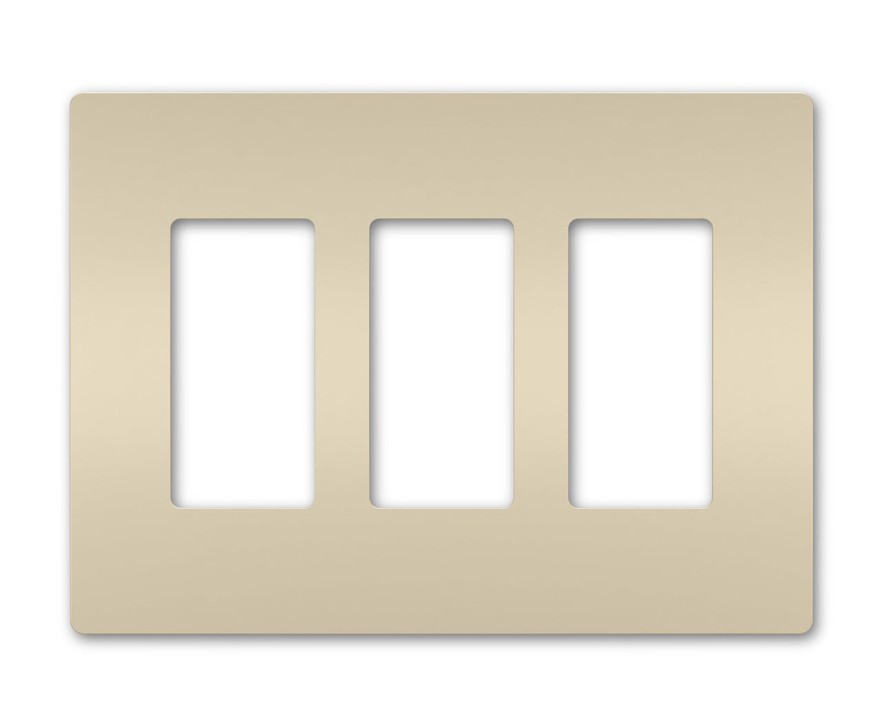 RWP263LA radiant 3-Gang Screwless Wall Plate, Light Almond