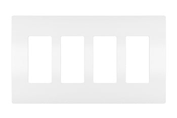 RWP264W radiant 4-Gang Screwless Wall Plate, White