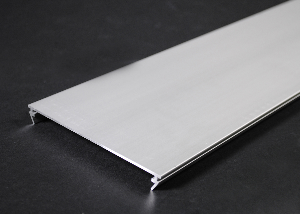 AL5200C-5 2-Channel Large Raceway Cover, 5 ft L x 4-7/8 in W, Aluminum