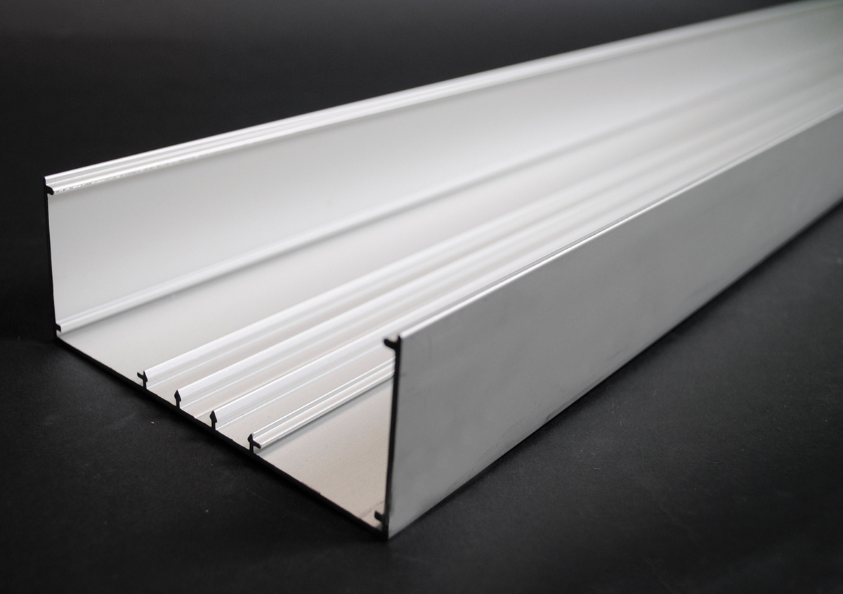 AL5200B-10US 2-Channel Large Raceway Base, 10 ft L x 5 in W x 2 in H, Aluminum