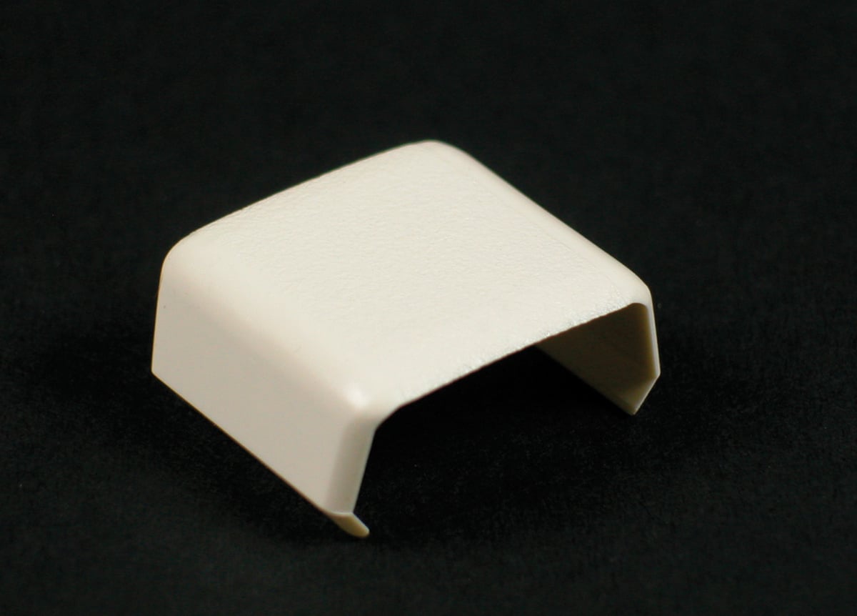 Raceway Cover Clip Fitting; .8125 IN Length, Ivory