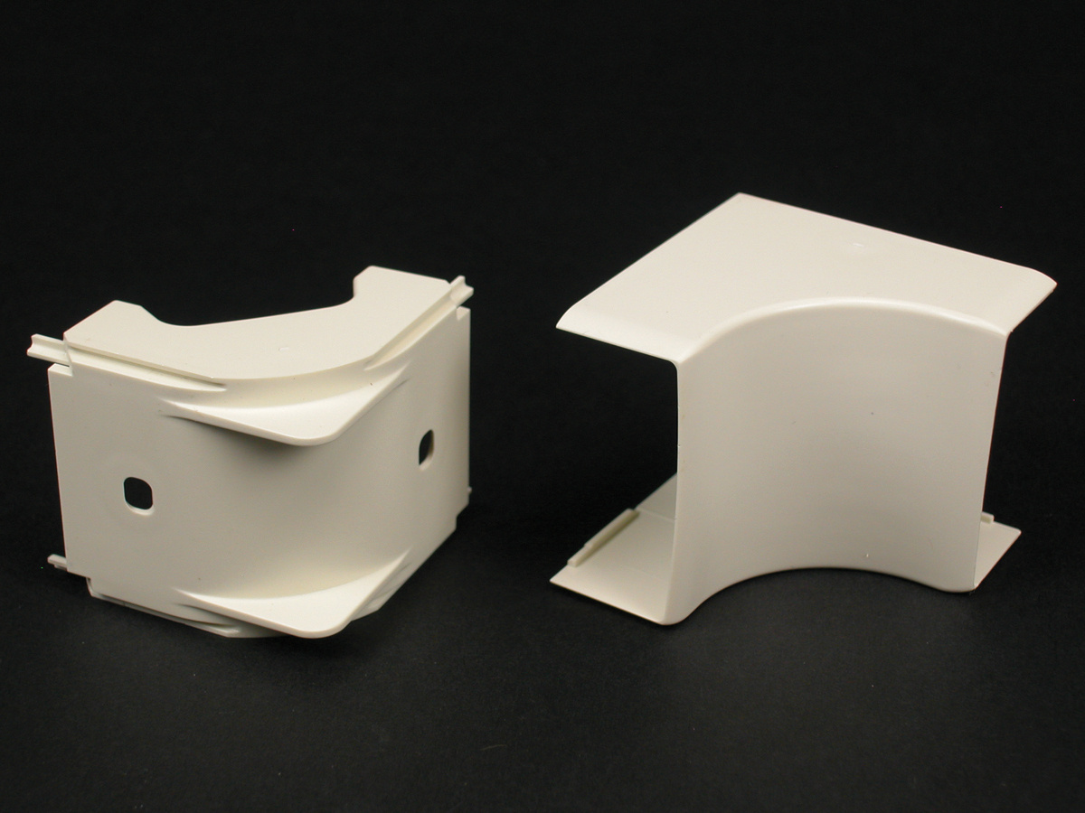 PN10F17V 1-Channel Non-Metallic Internal Raceway Elbow, 90 deg Bend, 1 in Bend Radius, PVC
