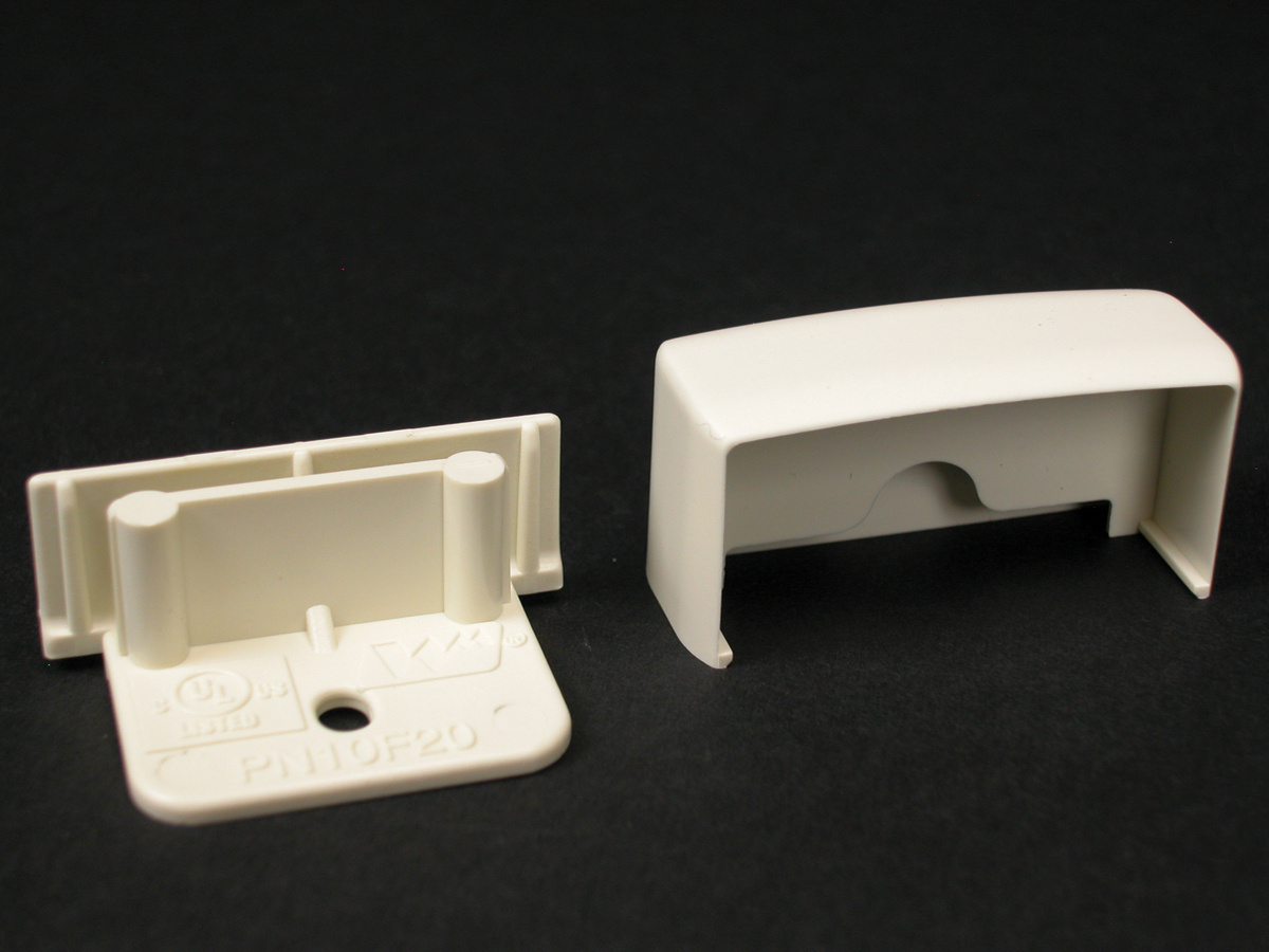 PN10F20FW 1-Channel Non-Metallic Blank End Fitting, For Use With Eclipse PN03, PN05, PN10 600 V AC Raceway, PVC, Fog White
