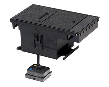 25DTC-412BK Tele-Power 2-Compartment Blank Tele Power Pole, 12 ft 5 in L x 2-1/4 in W, Steel
