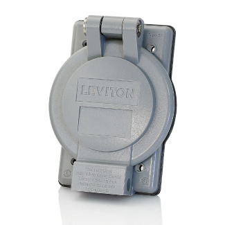WP3-G Outlet Box Cover, 3 in Dia, 4.66 in L x 3.57 in W x 1.04 in D, Weatherproof Cover, Glass Filled Thermoplastic