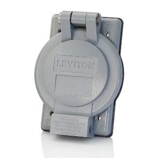 WP4-G Outlet Box Cover, 2.6 in Dia, 4.66 in L x 3.94 in W x 1.04 in D, Weatherproof Cover, Glass Filled Thermoplastic