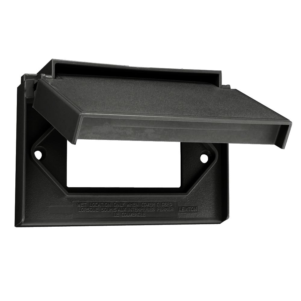 4996-E Decora Self-Closing Weatherproof Cover Plate, Decora/GFCI Receptacle/Lift Lid Cover, Polycarbonate