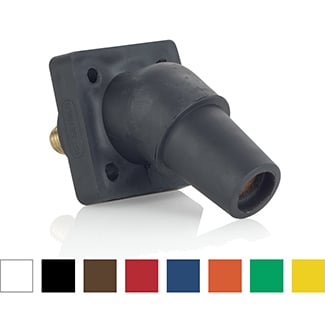 16R30-UO Rhino-Hide 16 Series 45 deg Cam-Type Crimped Taper Nose Single Pole Receptacle, 600 V AC/DC, 400 A, 2 to 4/0 AWG Wire, 3/4 in Female Threaded Stud Connection, NEMA 3R NEMA Rating