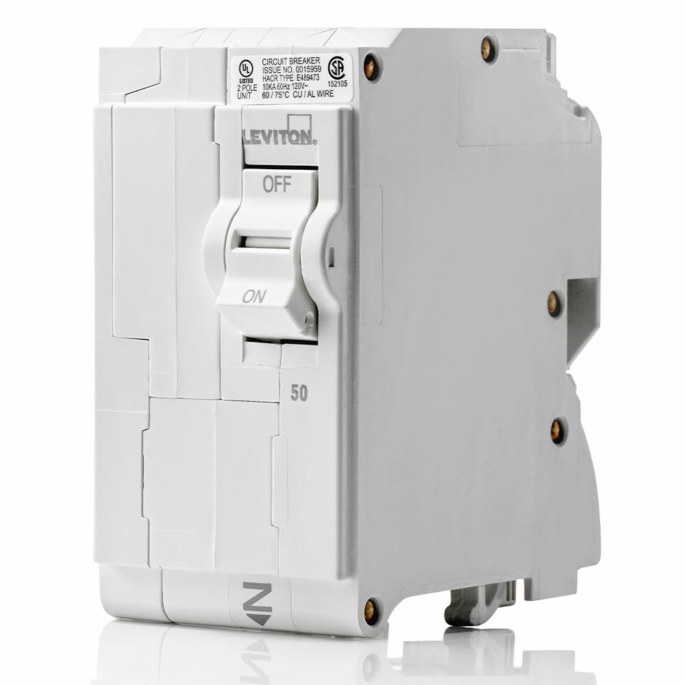 LB250 AFCI/GFCI Basic Standard Branch Circuit Breaker, 120/240 V AC, 50 A, 10 kA Interrupt, 2 Poles