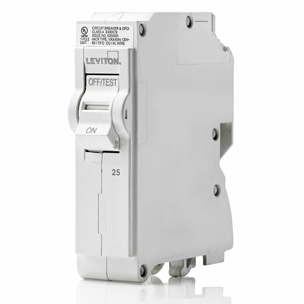 LB125 AFCI/GFCI Basic Standard Branch Circuit Breaker, 120 V AC, 25 A, 10 kA Interrupt, 1 Poles