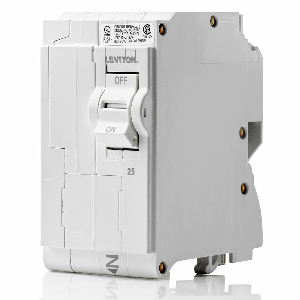 LB225 AFCI/GFCI Basic Standard Branch Circuit Breaker, 120/240 V AC, 25 A, 10 kA Interrupt, 2 Poles