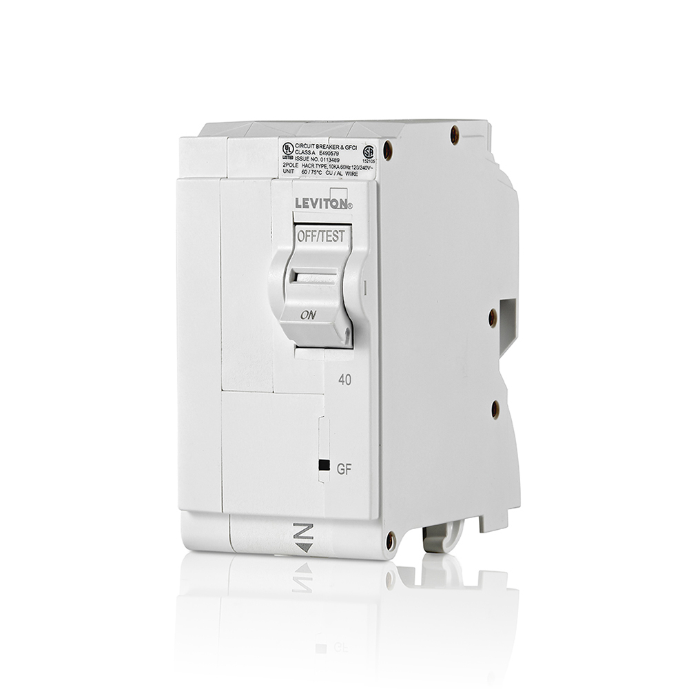 LB240-GF Branch Circuit Breaker, 120/240 VAC, 40 A, 10 kA Interrupt, 2 Poles, Magnetic Trip