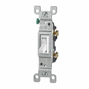 1463-LC 3-Way Illuminated Off Grounding AC Quiet Switch, 120 VAC, 15 A, 60 Hz, 1/2 hp Power Rating