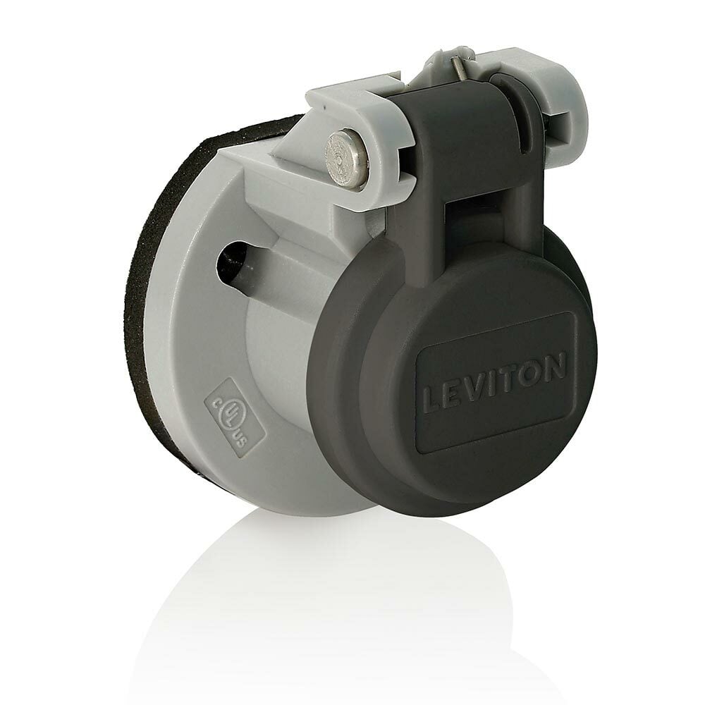 15S31-UE Rhino-Hide 15 Series Male/Female Receptacle Enclosure With Automatic Closing Lid, For Use With Rhino-Hide 1-Pole, 600 V AC, 400 A Single Pole Cam Type Connectors, Thermoplastic, Black