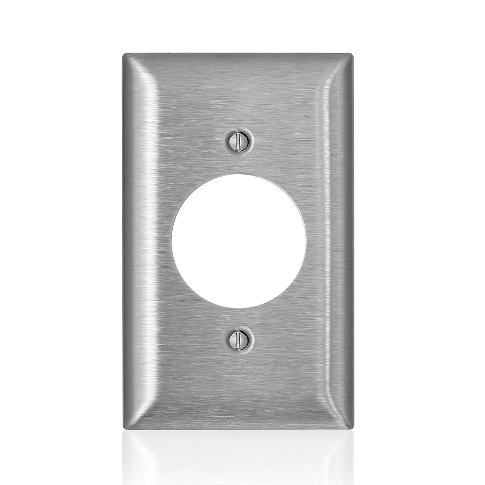 SS721-40 C Series Non-Magnetic Standard Wall Plate, 1 Gangs, 2.79 in W x 4.54 in H, 302/304 Stainless Steel, Silver