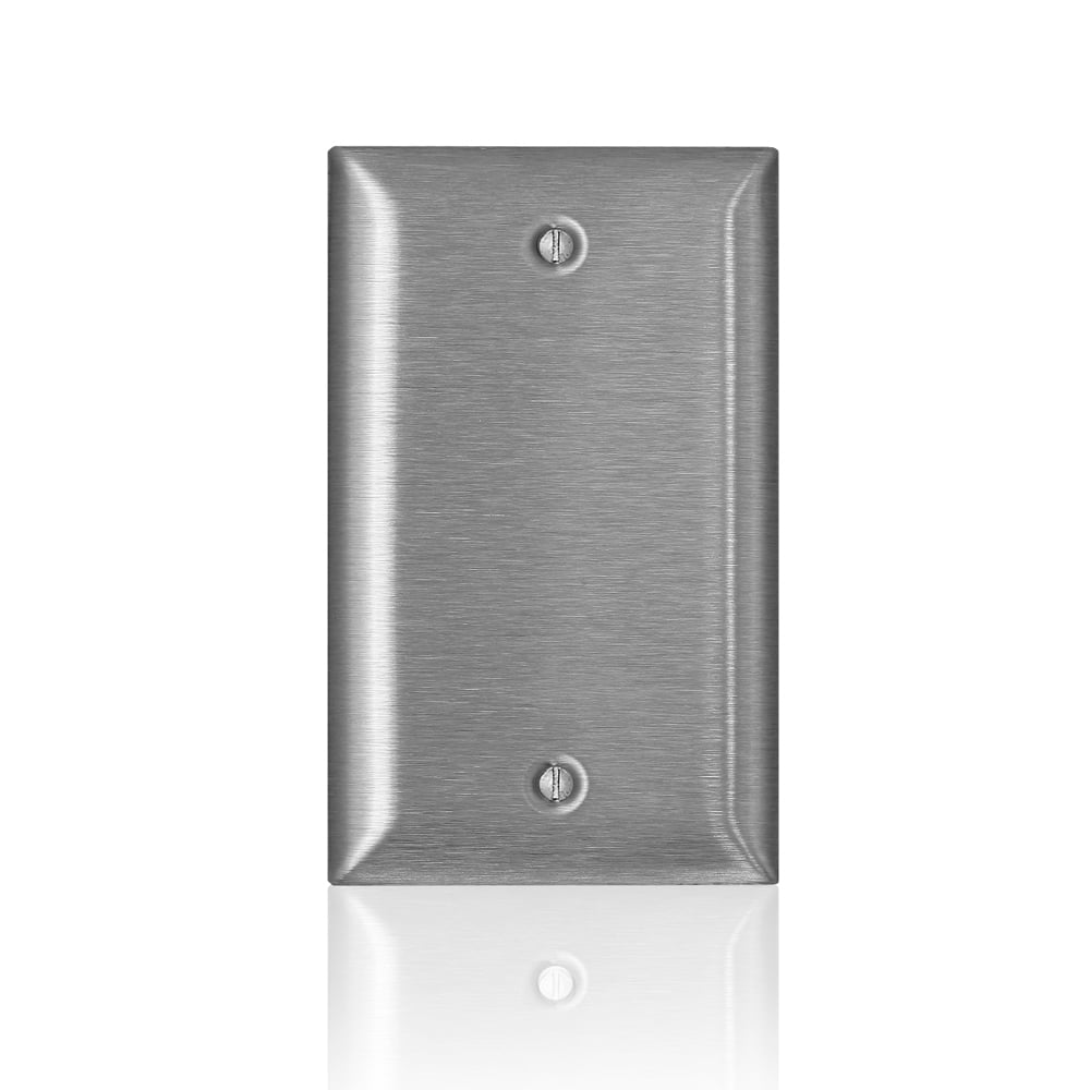 SS13-40 C Series Non-Magnetic Standard Wall Plate, 1 Gangs, 2.79 in W x 4.54 in H, 302/304 Stainless Steel, Silver
