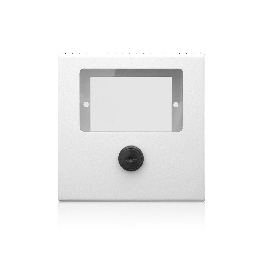 LCV01-W Locking Cover With Window, 5 in L x 5 in W x 1-1/4 in D, Steel
