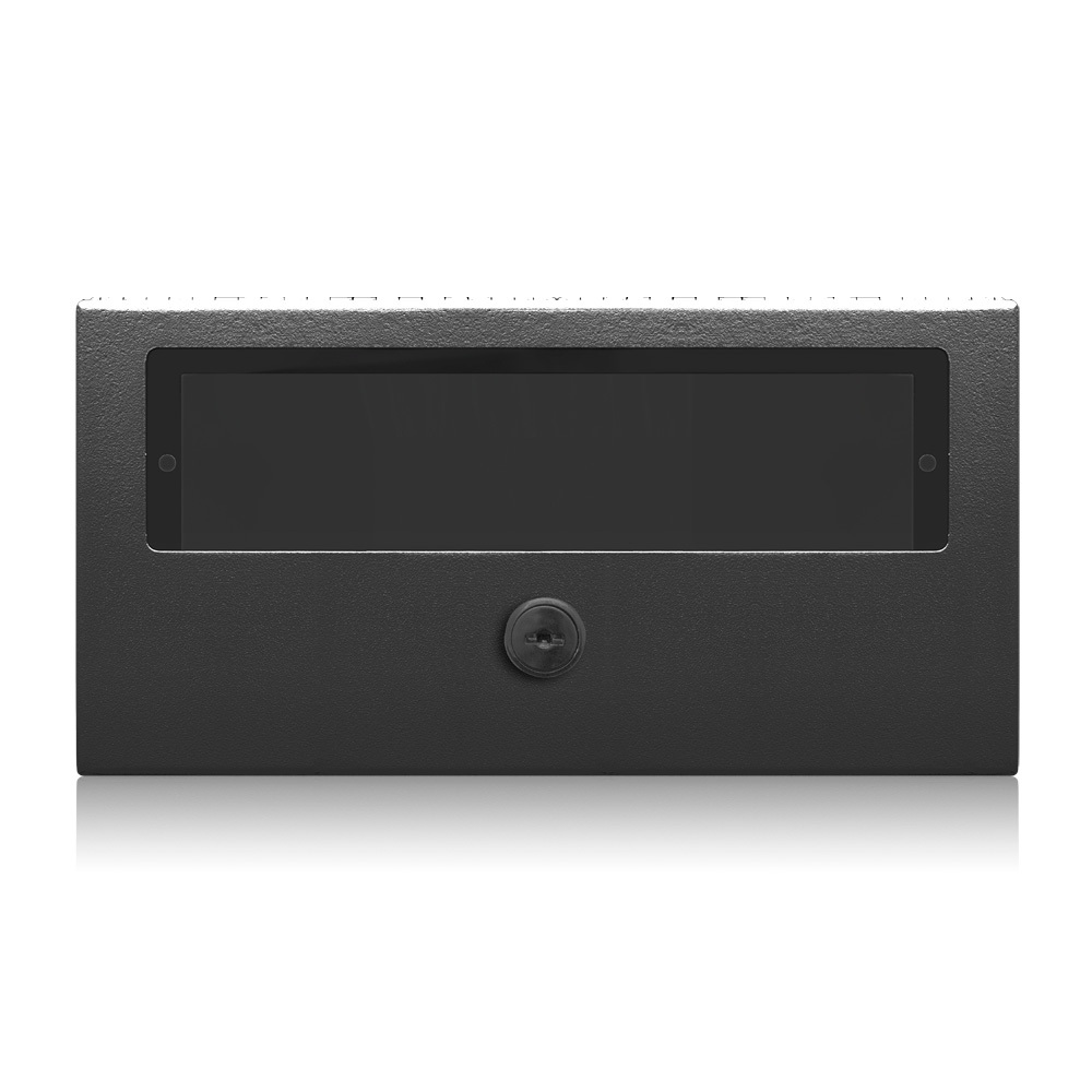 LCV02-B Locking Cover With Window, 5 in L x 6.52 in W x 1-1/4 in D, Steel
