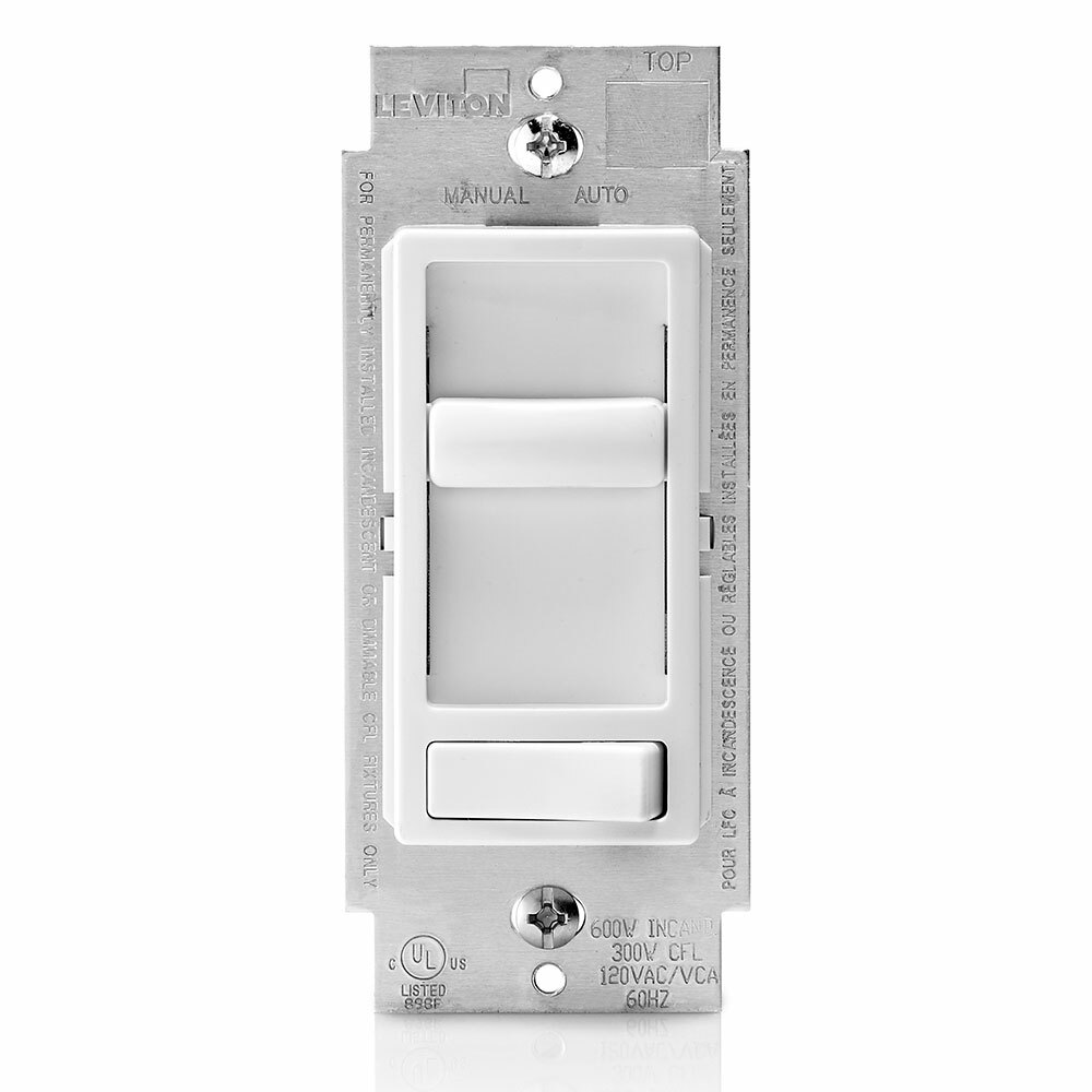 Sureslide White Fan Speed Center, Single-Pole, 3-Way, 1.5A, 120VAC