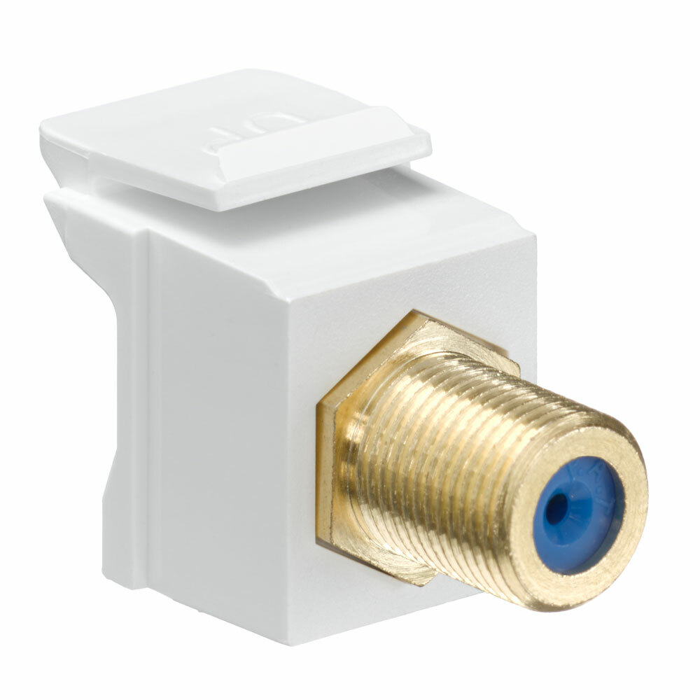 40831-FWG QuickPort Feed-Through Connector, Female to Female/F-Type Connector, Coaxial Cable