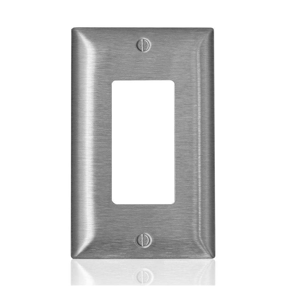 SSJ82-C40 C Series Midway Non-Magnetic Wall Plate, 1 Gangs, 3-1/8 in W x 4-7/8 in H, 302 Stainless Steel